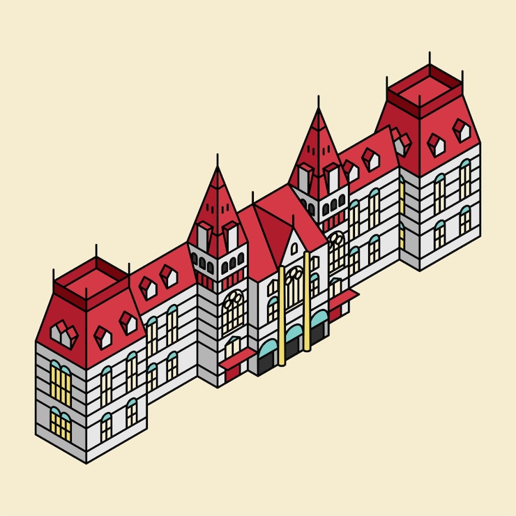 Bezpłatny plik Wektor ilustracja rijksmuseum w holandii