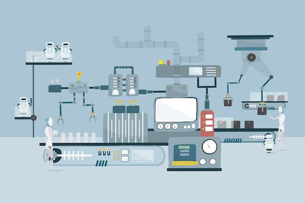 Ilustracja robota wektorowa grafika