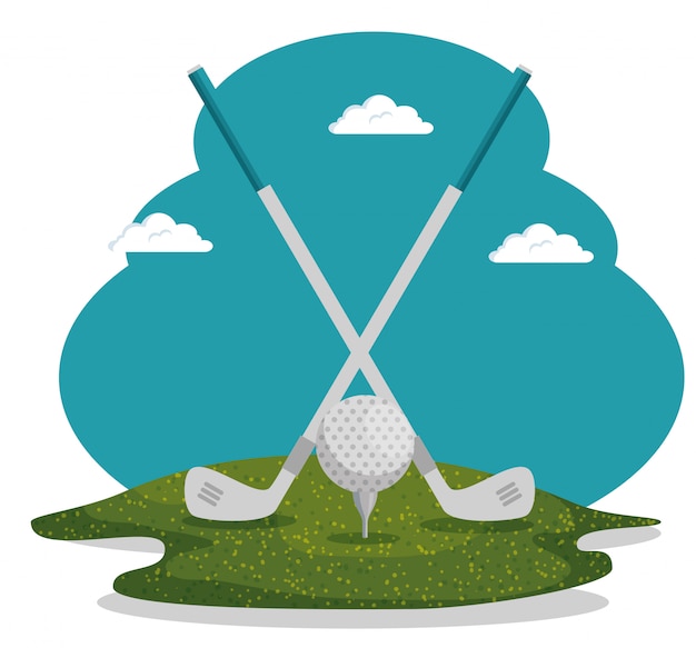 Ilustracja sportu golfowego