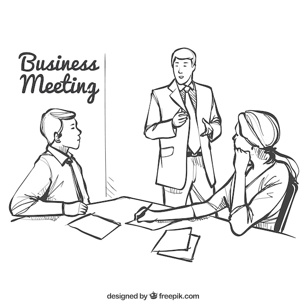 Ilustracja spotkania biznesowego
