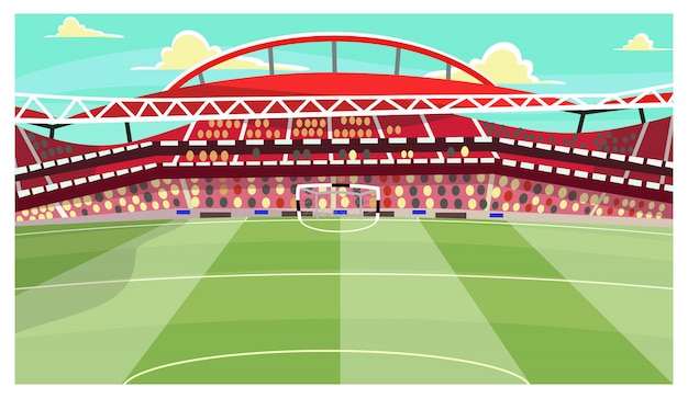 Bezpłatny wektor ilustracja stadionu piłkarskiego