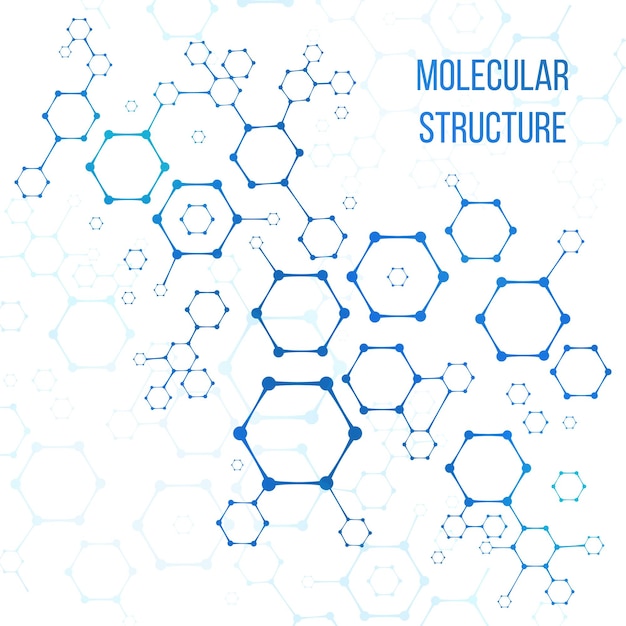 Bezpłatny wektor ilustracja struktury molekularnej lub kodowania strukturalnego molekularnego