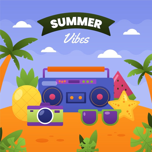 Bezpłatny wektor ilustracja summer vibes