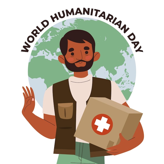 Ilustracja światowego Dnia Pomocy Humanitarnej