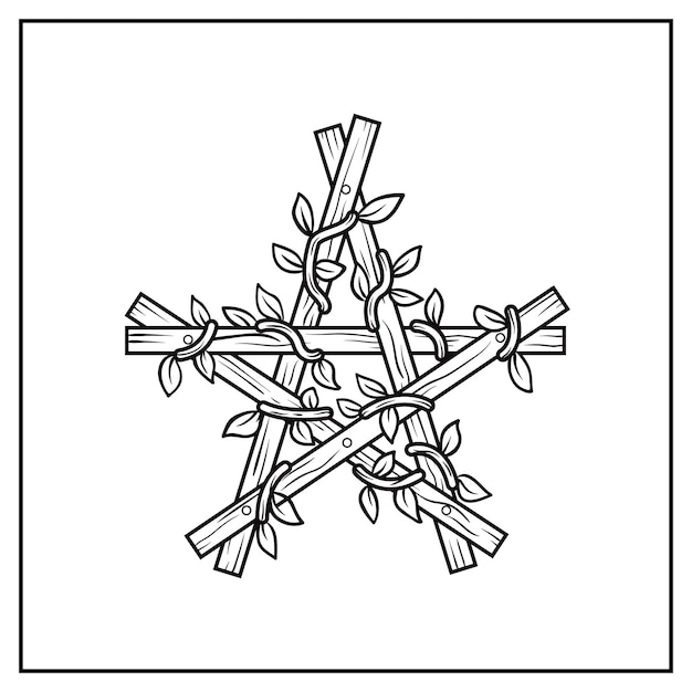Bezpłatny wektor ilustracja symbolu wicca