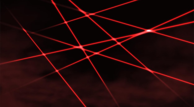 Bezpłatny wektor ilustracja wektora tła czerwonego lazer zabezpieczenia wiązki światła