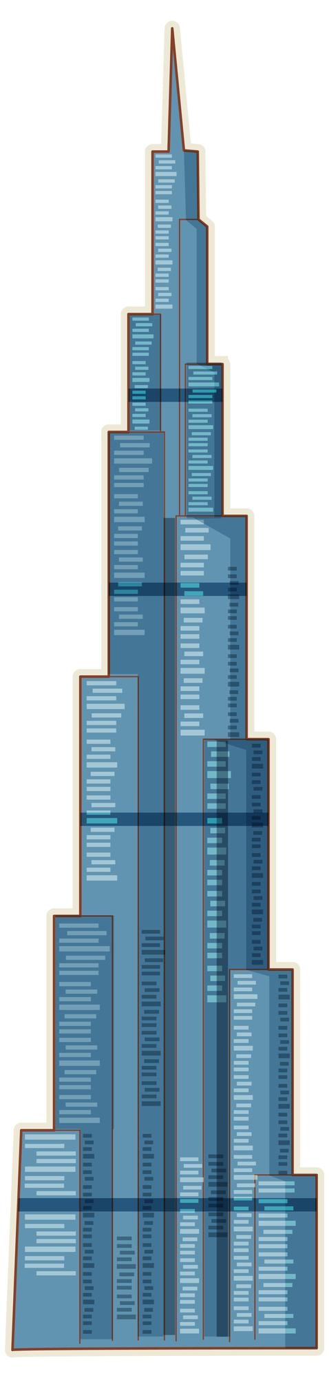 Bezpłatny plik Wektor ilustracja wektorowa burj khalifa