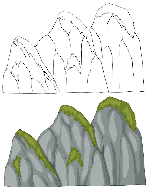 Bezpłatny wektor ilustracja wektorowa serene mountain peaks