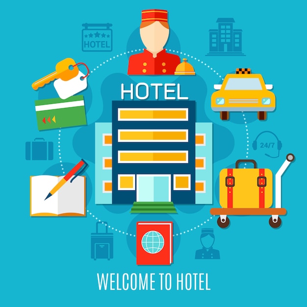 Ilustracja Welcome To Hotel