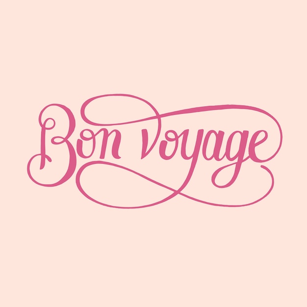 Ilustracja Wygląd Typografii Bon Voyage