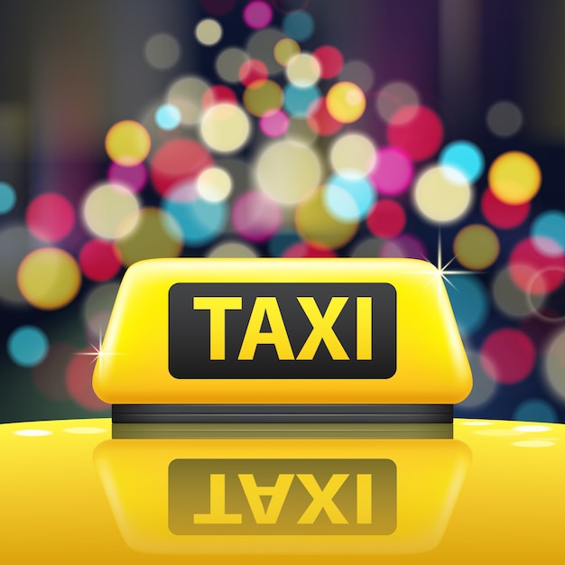 Bezpłatny wektor ilustracja znak taxi