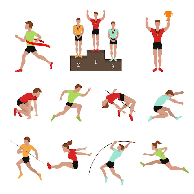 Ilustracja zwycięzca sportowca sportowego.