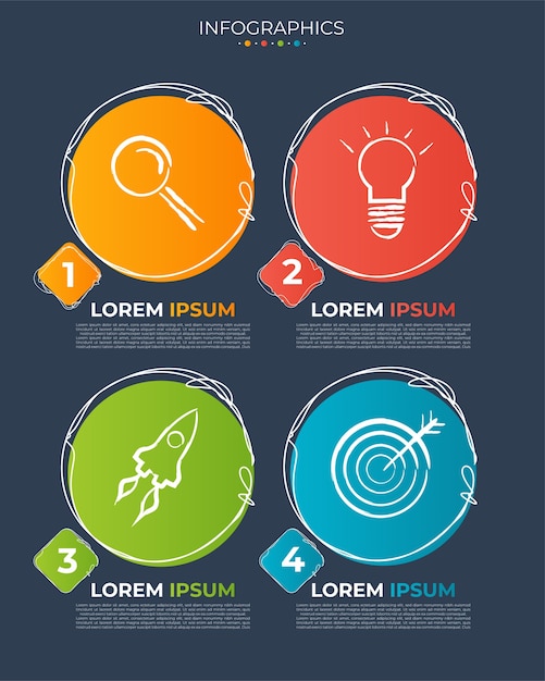 Ilustracji Wektorowych Infografika Szablon Z Ikonami I 4 Opcjami Lub Krokami.