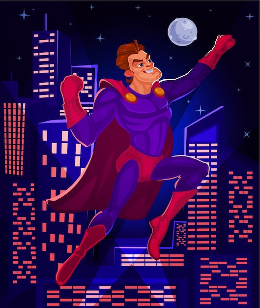 Bezpłatny wektor ilustracji wektorowych superman