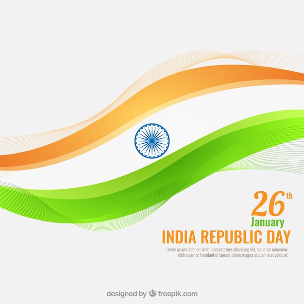 Indie Dzień Republiki Faliste Tle
