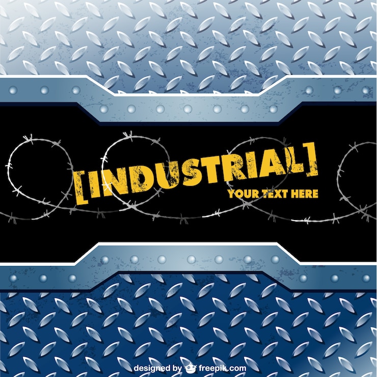 Bezpłatny plik Wektor industrial metal wektor szablon