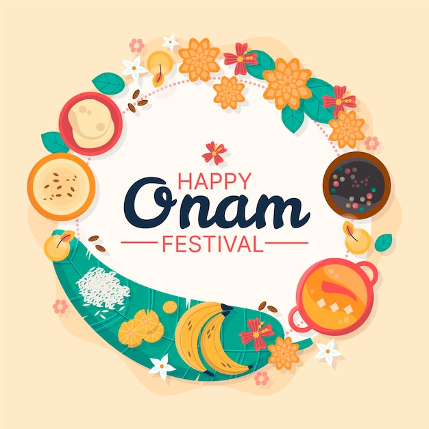 Indyjska Ilustracja Onam