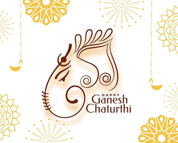 indyjski festiwal Ganesh Chaturthi projekt tła wydarzenia