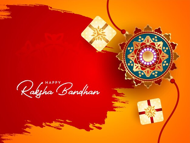 Indyjski festiwal Happy Raksha Bandhan klasyczne tło uroczystości