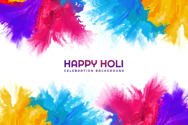 Indyjski festiwal Holi wielokolorowy proszek na białym tle