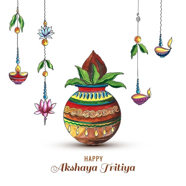 Indyjski festiwal religijny akshaya tritiya ilustracja tła