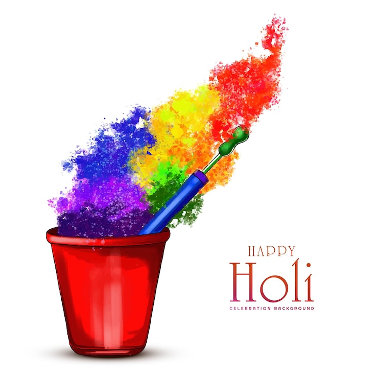 Bezpłatny plik Wektor indyjski holi tradycyjny festiwal kolorów tło karty