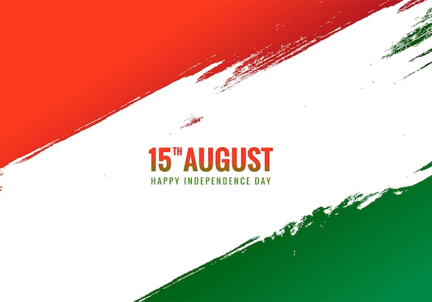 Indyjski tricolor dzień niepodległości 15 sierpnia w tle