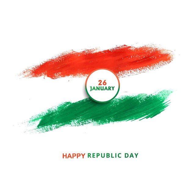 Indyjski tricolor dzień republiki 26 stycznia w tle