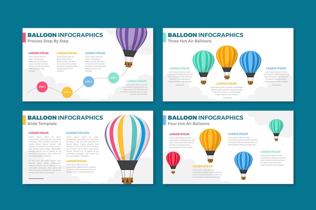 Bezpłatny wektor infografika balon