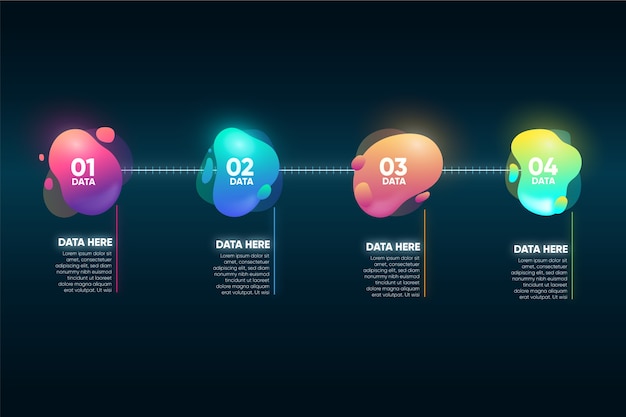 Infografika Gradientu Abstrakcyjny Kształt