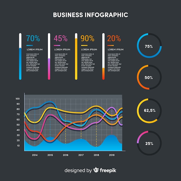 Bezpłatny wektor infografika gradientu