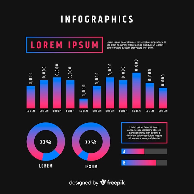 Bezpłatny wektor infografika gradientu