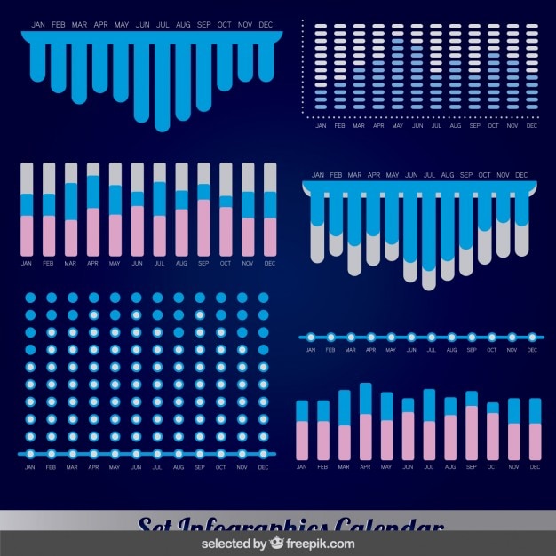 Bezpłatny wektor infografika kalendarz