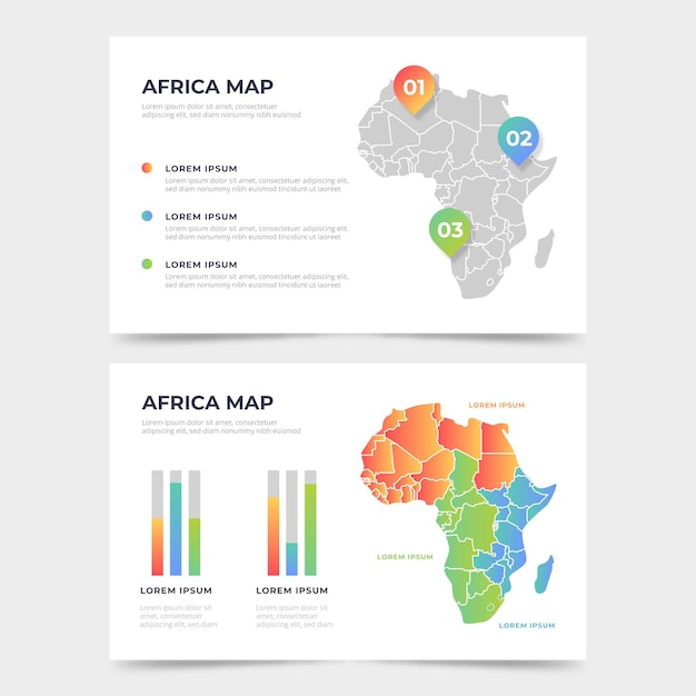 Infografika Mapy Afryki Gradientu