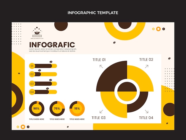 Infografika Płaska Kawiarnia