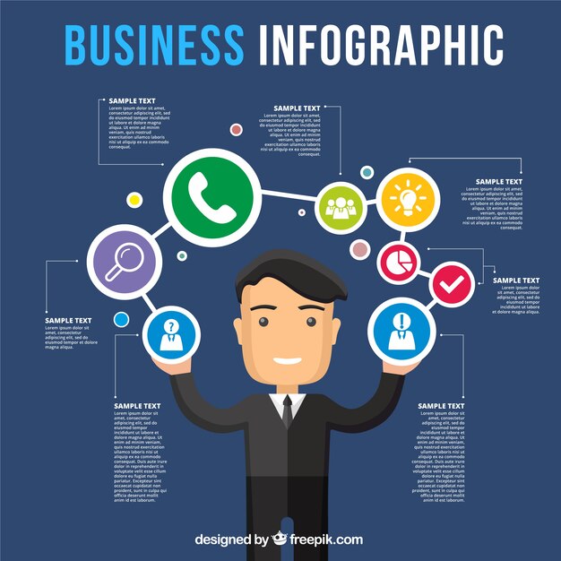 Bezpłatny wektor infografika szablon