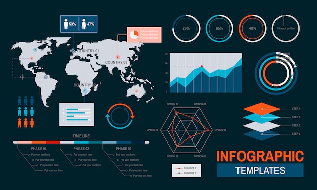 Bezpłatny wektor infografika