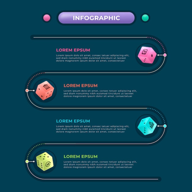 Infografiki Biznesowe Gradientu