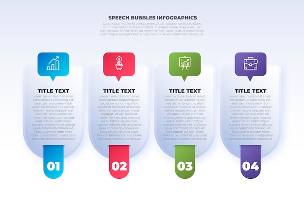 Infografiki Gradientu Bubli Mowy