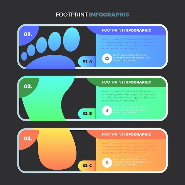 Bezpłatny wektor infografiki gradientu śladu