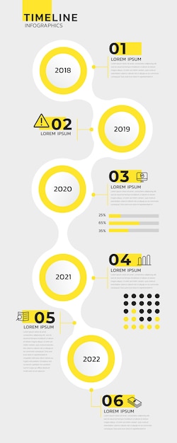 Bezpłatny wektor infografiki osi czasu