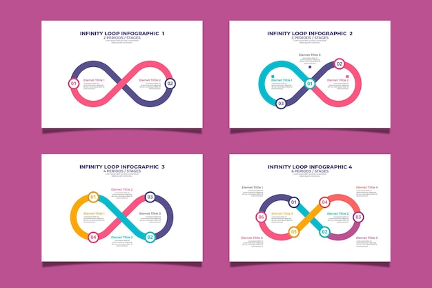Bezpłatny wektor infografiki pętli nieskończoności