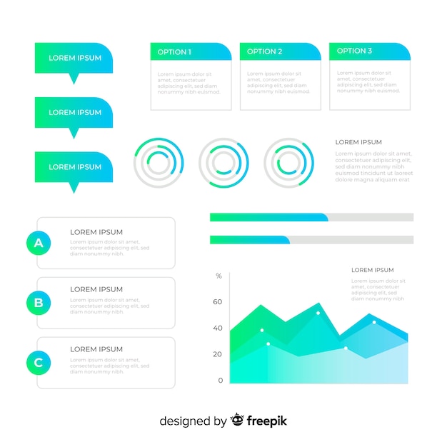 Bezpłatny wektor infographic element collectio