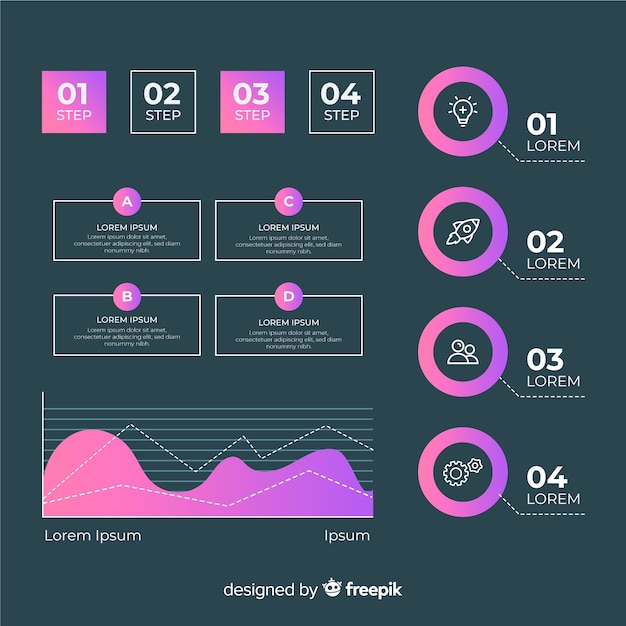 Bezpłatny wektor infographic element collectio