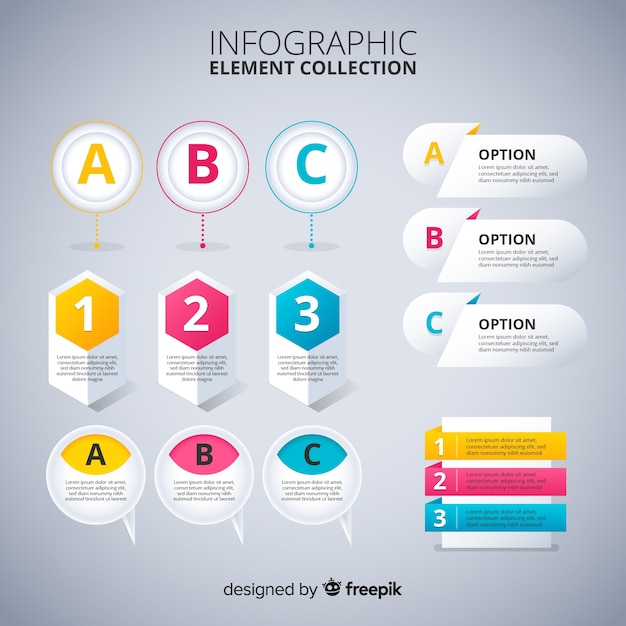 Infographic Elementów Kolekcja Płaska