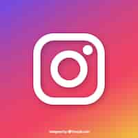 Bezpłatny wektor instagram tło w kolorach gradientu