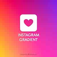 Bezpłatny wektor instagram tło w kolorach gradientu