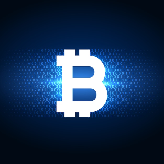 Internet Cyfrowy Bitcoins Symbol Tło