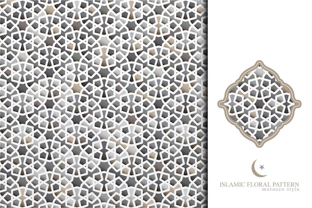Islamski wzór kwiatowy wzór w stylu marokańskim do dekoracji tła tapety karty