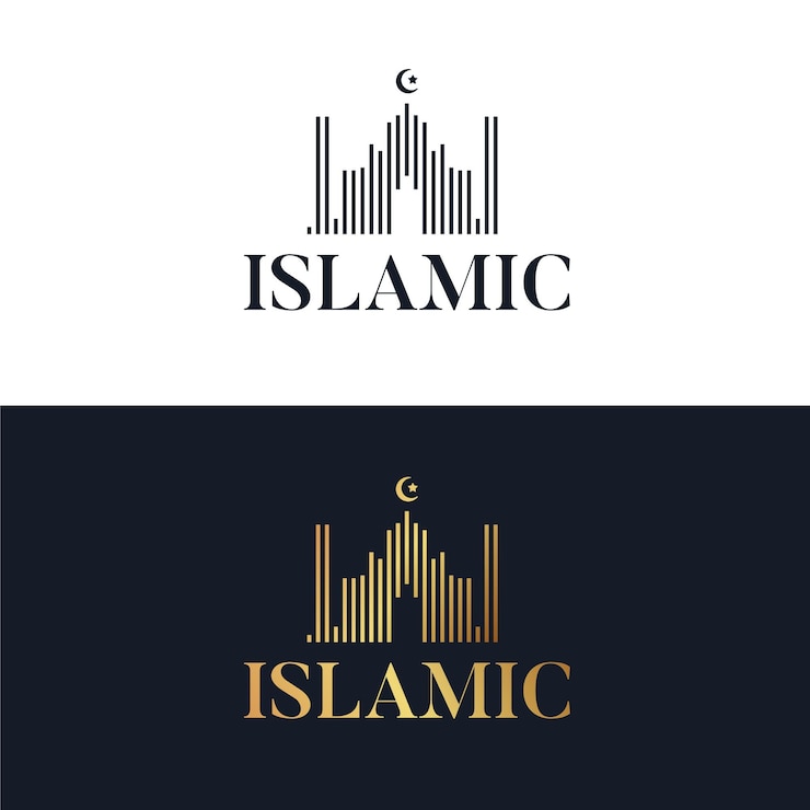 Bezpłatny plik Wektor islamskie logo w dwóch kolorach